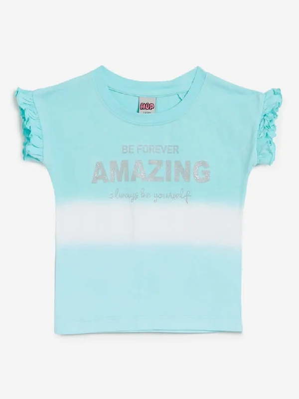 HOP Kids Aqua Colour-Blocked Top