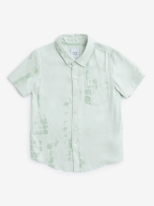 HOP Kids Sage Abstract Printed Shirt