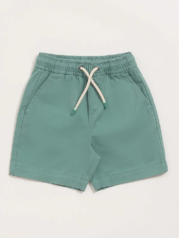 HOP Kids Sage Cotton Shorts