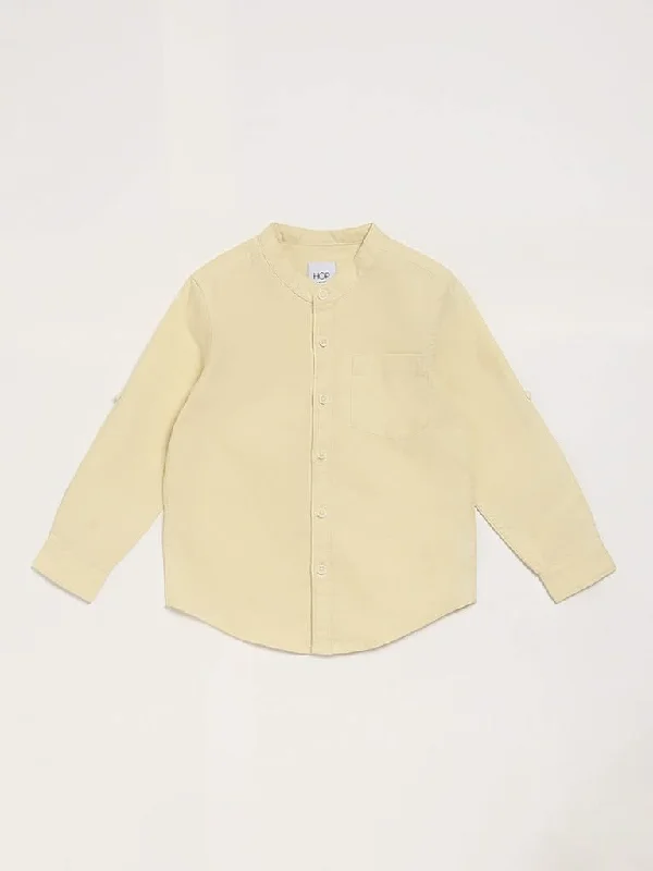 HOP Kids Solid Yellow Shirt