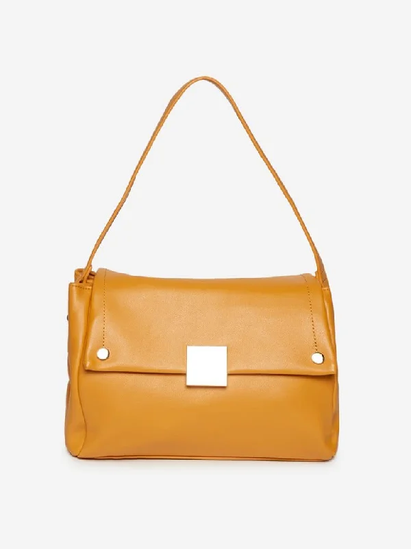 LOV Mustard Faux-Leather Petra Shoulder Bag