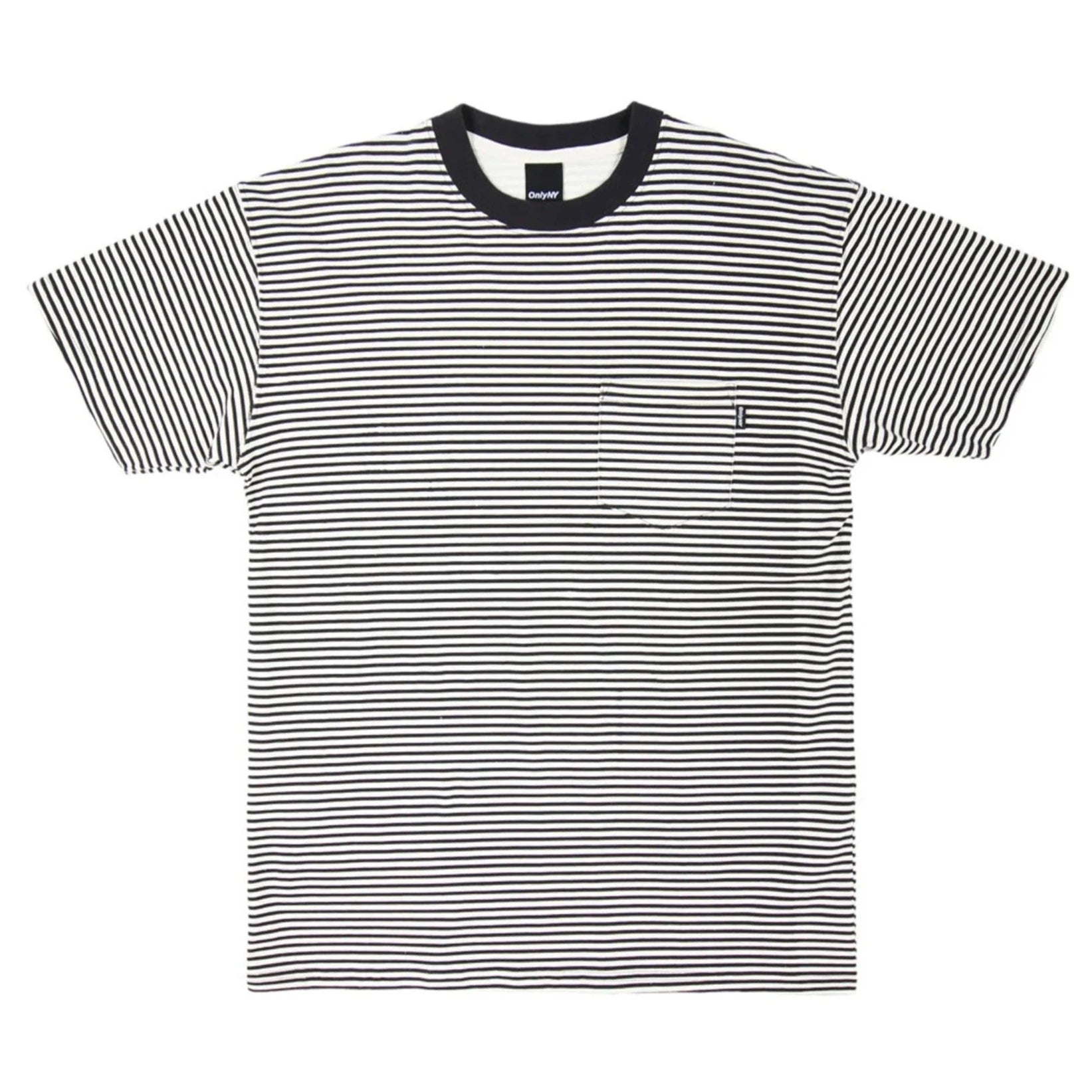 Crew Neck Women T Shirt with a Timeless DesignCrew Neck Women T Shirt with a Timeless DesignMercer Stripe Pocket Tee