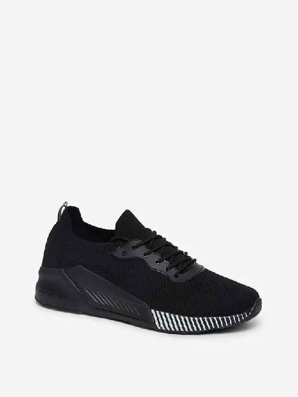 SOLEPLAY Black Knit Sneakers