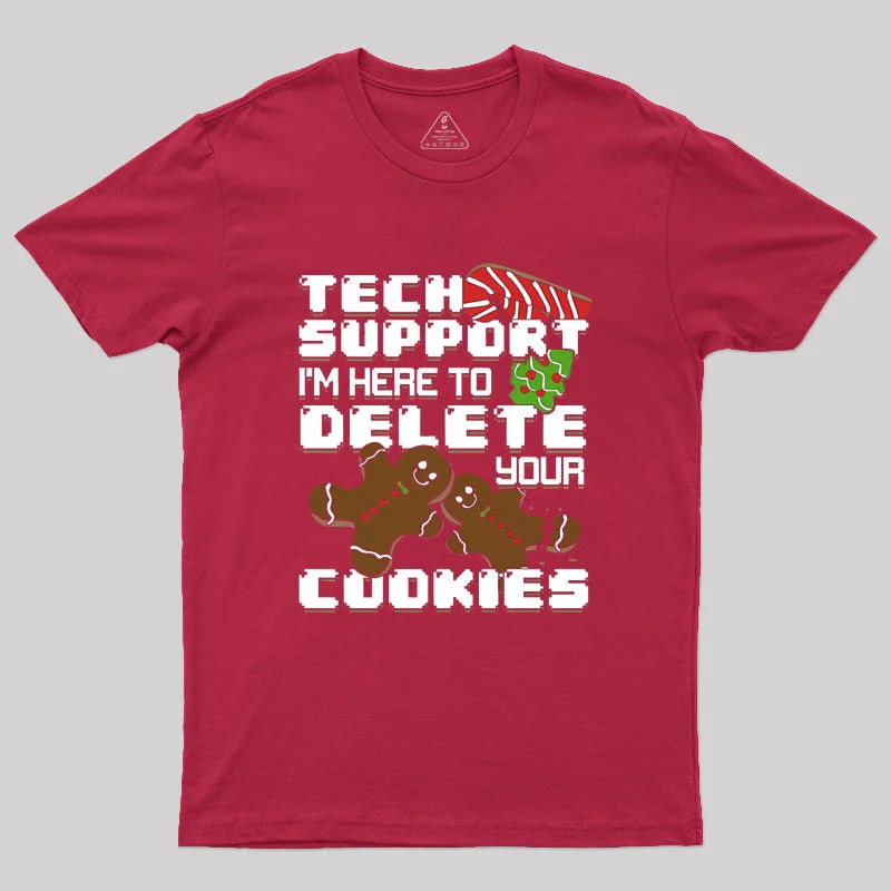 Ringer T Shirt Women with Retro - Inspired StripesRinger T Shirt Women with Retro - Inspired StripesTech Support I'm Here To Delete Your Cookies Geek T-Shirt