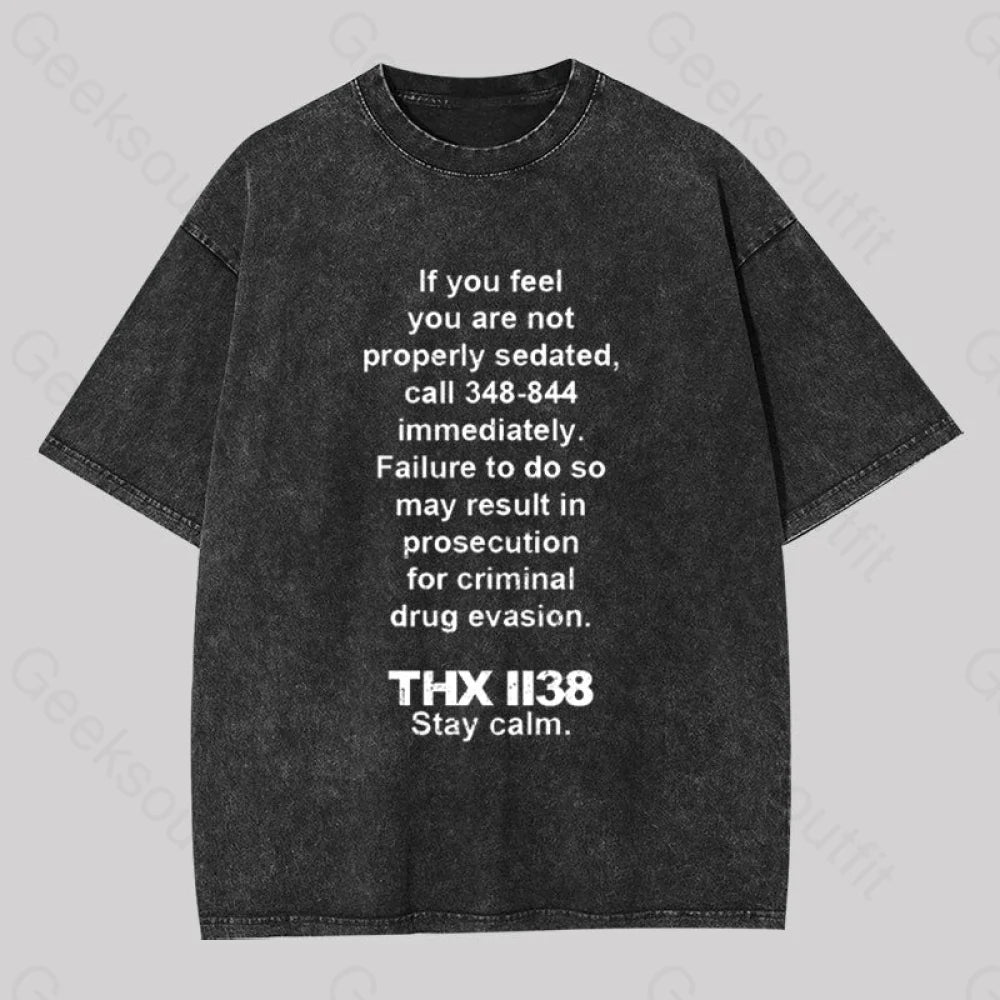 V - Neck Women T Shirt to Enhance the NecklineV - Neck Women T Shirt to Enhance the NecklineTHX 1138 Stay Calm Geek Washed T-shirt