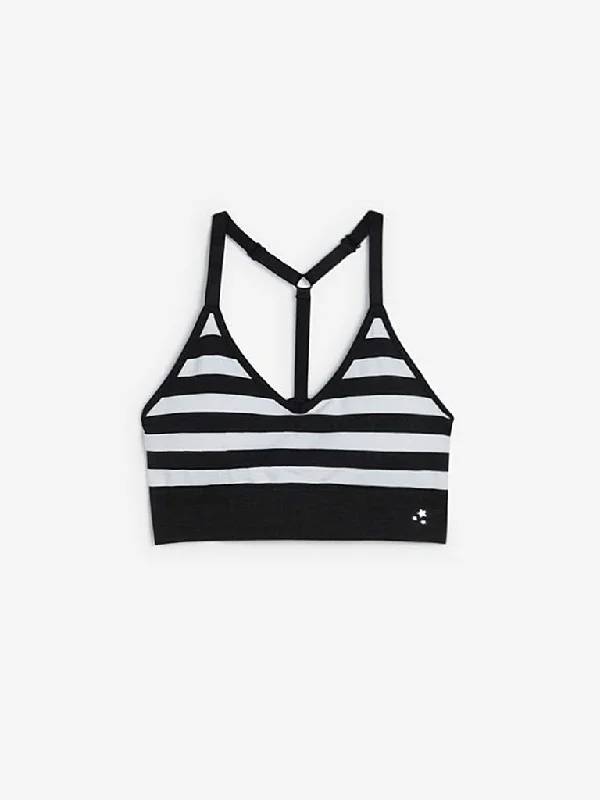 Wunderlove Black Padded Superstar Sports Bra