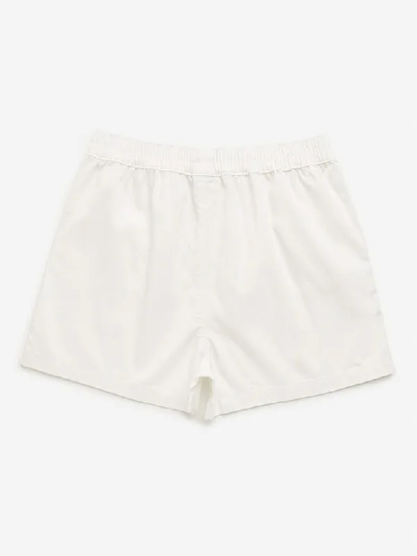 Y&F Kids White Mid-Rise Shorts