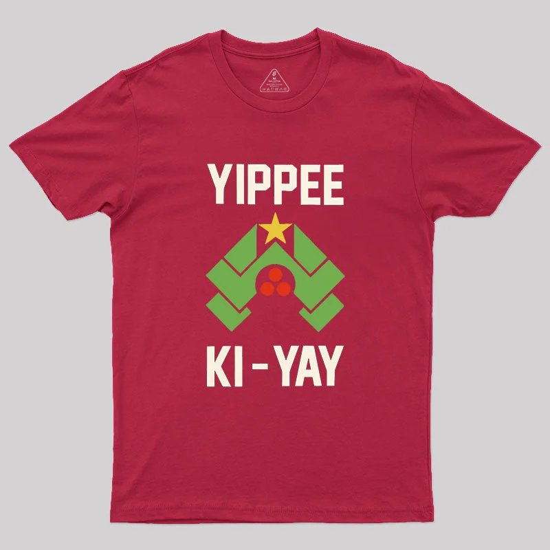 V - Neck Women T Shirt to Enhance the NecklineV - Neck Women T Shirt to Enhance the NecklineYippee Ki Yay Christmas Geek T-Shirt
