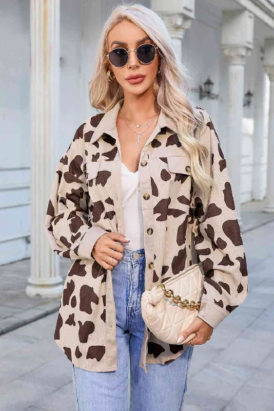 Plus - Size Bodysuits with a Comfortable and Flattering FitButton Down Collared Jacket