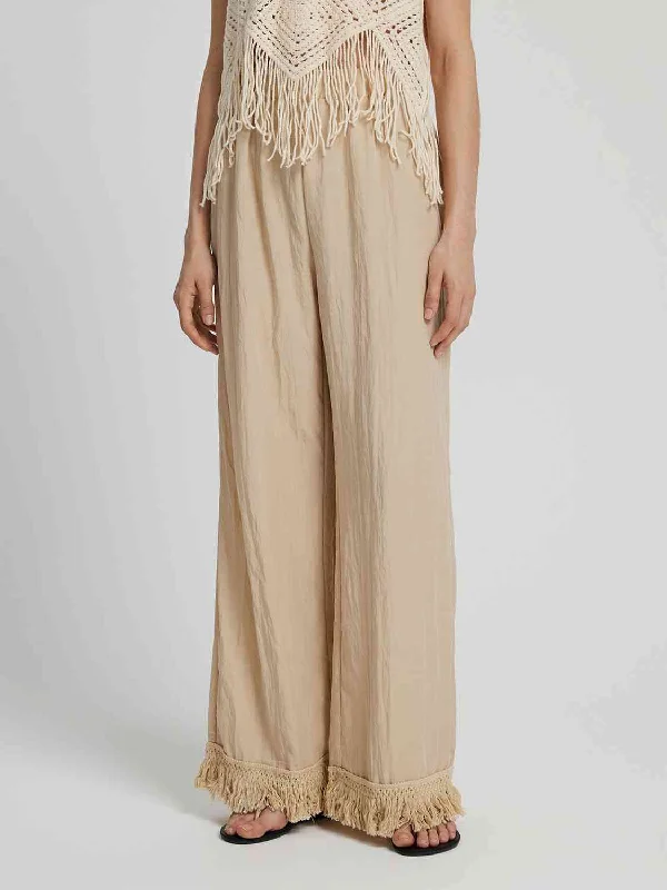 Seamless Bodysuits for a Smooth Underwear LookFringe Hem Wide Leg Long Pants