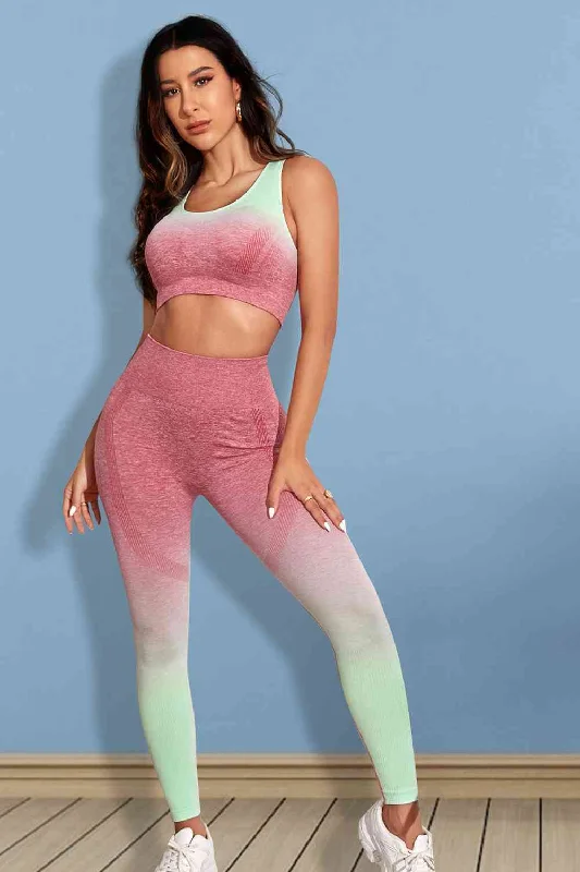 Compression Bodysuits for Post - Workout RecoveryGradient Sports Tank and Leggings Set