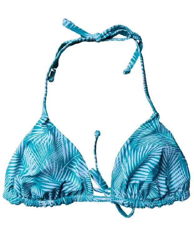 Green Fern Womens Triangle Bikini Top