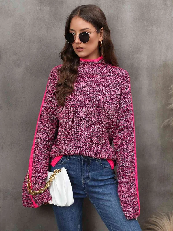 Lace Bodysuits for a Sexy and Elegant Bedroom LookHeathered Turtleneck Long Sleeve Sweater