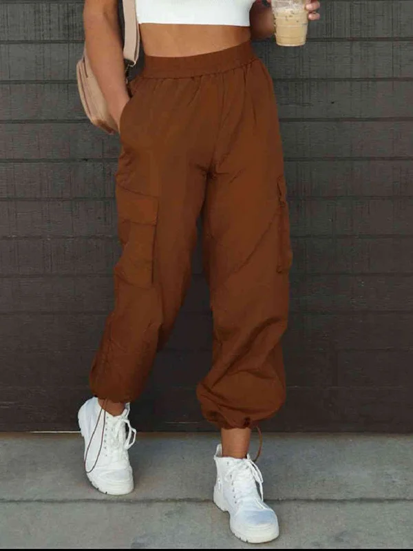 Long - Sleeve Bodysuits for Cold Weather LayeringHigh Waist Drawstring Pants with Pockets