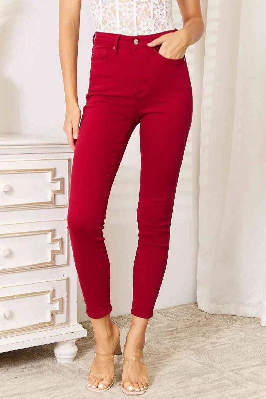 Ruffled Bodysuits with a Playful and Feminine TouchJudy Blue High Waist Tummy Control Skinny Jeans