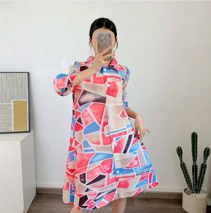 Organic Cotton Bodysuits for an Eco - Friendly and Comfortable OptionMiyake Pleated Oversize Shirt Dress