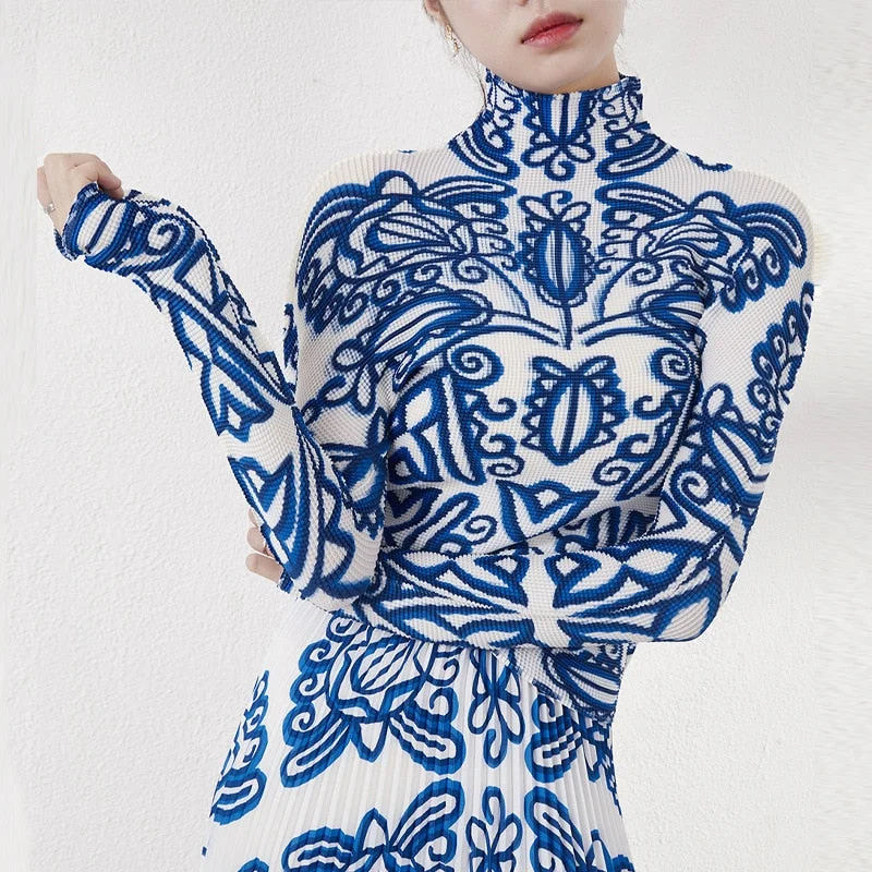 Blue Tengtu Long Sleeve Top