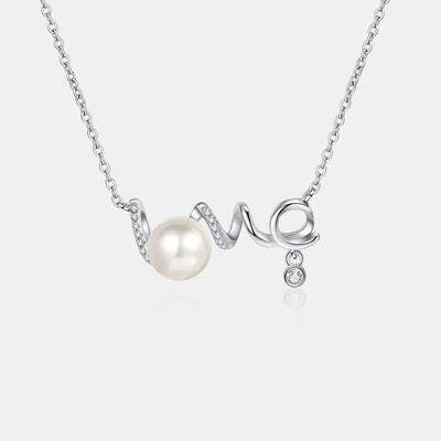 Pearl Moissanite 925 Sterling Silver Necklace