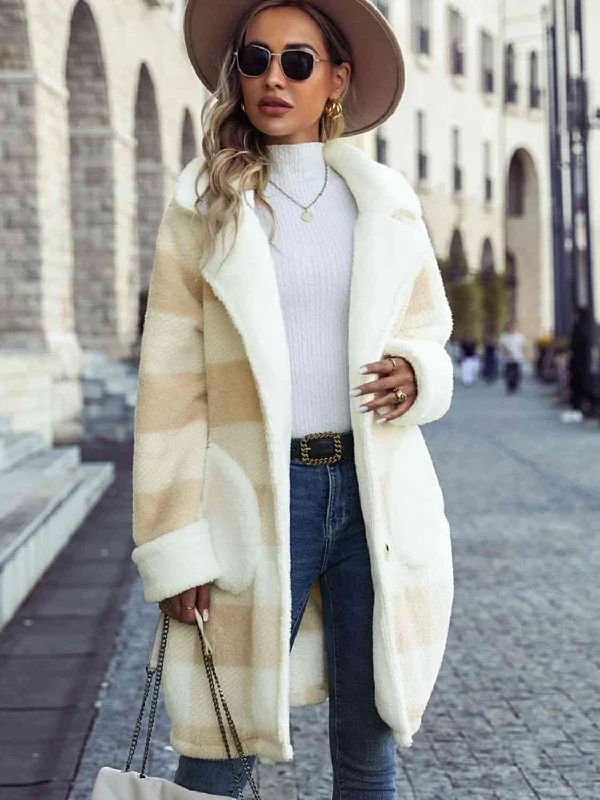 Sheer Bodysuits for a Seductive and Alluring OutfitPlaid Button Down Coat with Pockets