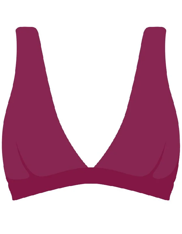 Plum Plunge Bikini Top