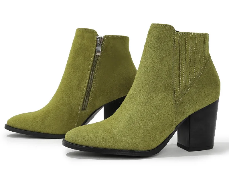 Thermal Bodysuits for Extra Warmth in WinterPointed Toe Block Square Heel Ankle Boots