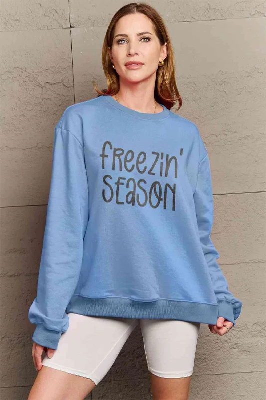 High - Neck Bodysuits for a Modest and Sophisticated LookFREEZIN' SEASON Graphic Sweatshirt