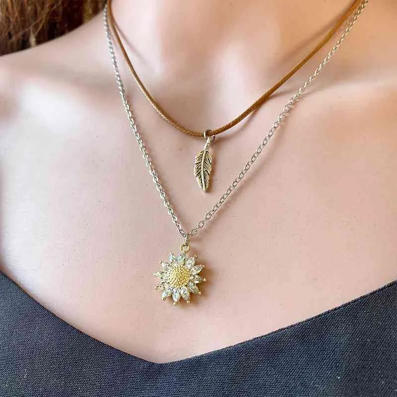 Compression Bodysuits for Post - Workout RecoverySunflower Pendant Necklace Set