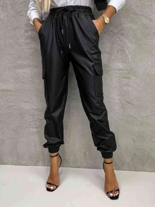 Printed Bodysuits with Floral Patterns for a Feminine VibeTied High Waist Pants with Pockets