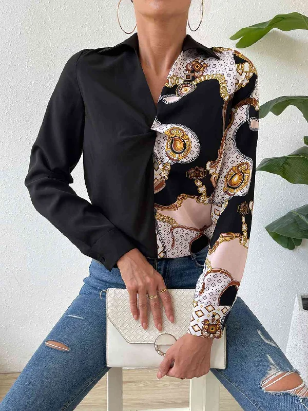 Crop Bodysuits to Pair with High - Waisted BottomsTwist Front Collared Blouse