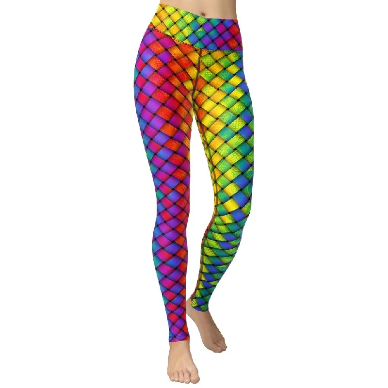 3D Rainbow Pattern Yoga Leggings