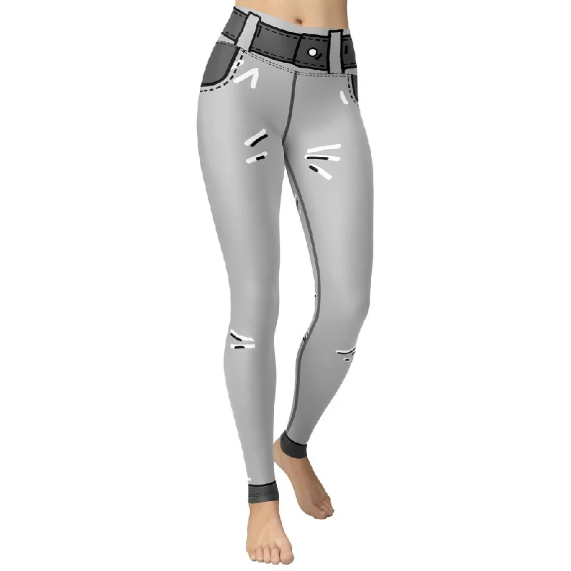 Cartoonized Monochrome Yoga Leggings