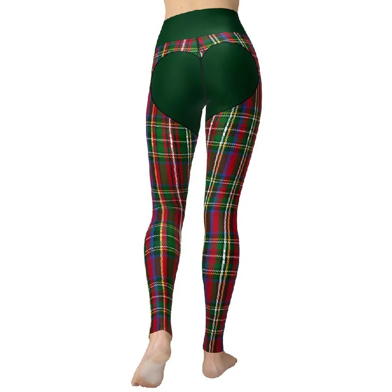 Christmas Heart Shaped Yoga Leggings