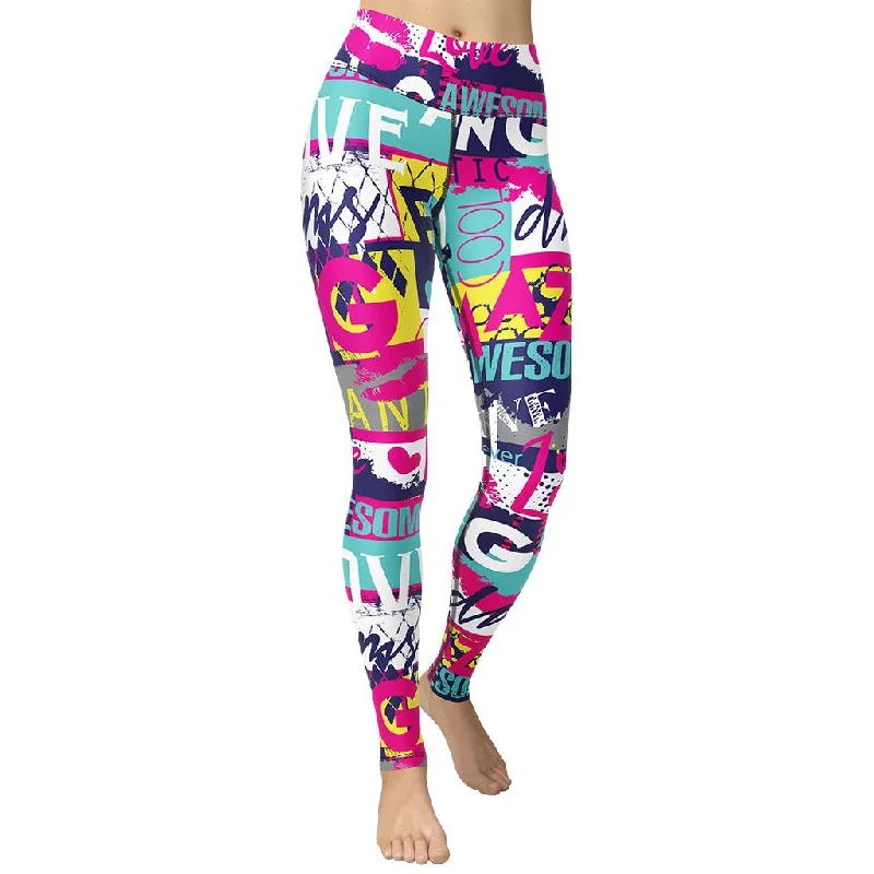 Cool Slogan Yoga Leggings