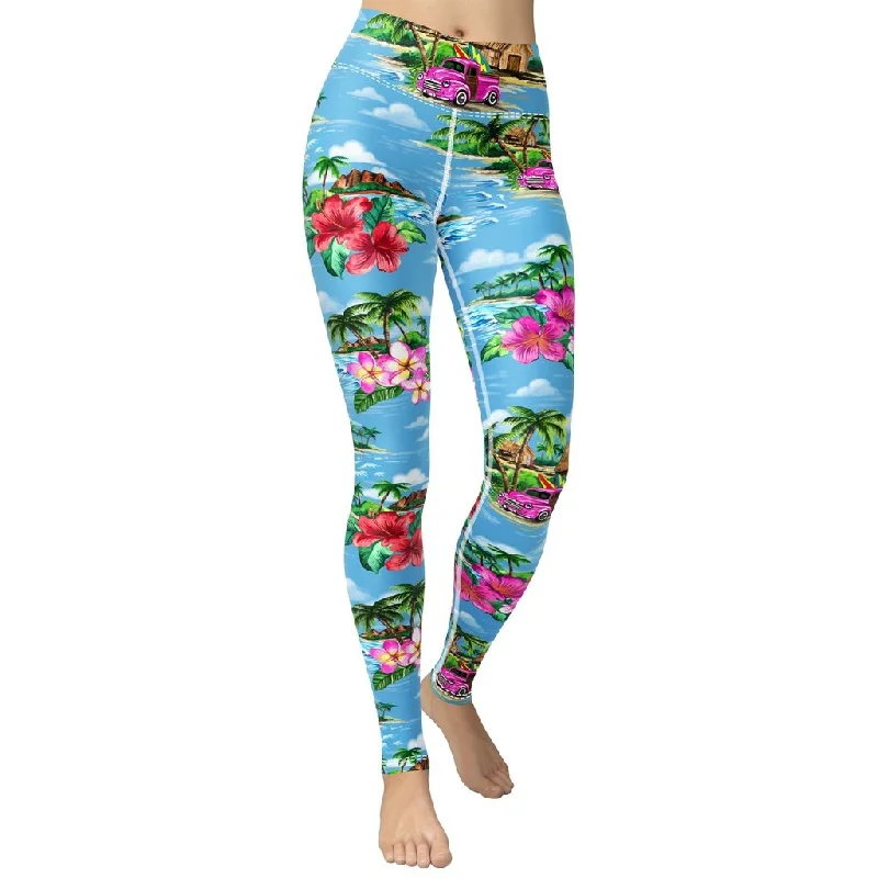 Floral Island Yoga Leggings