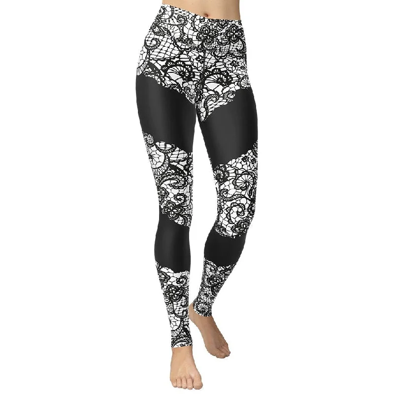 Lace Cut Out Yoga Leggings