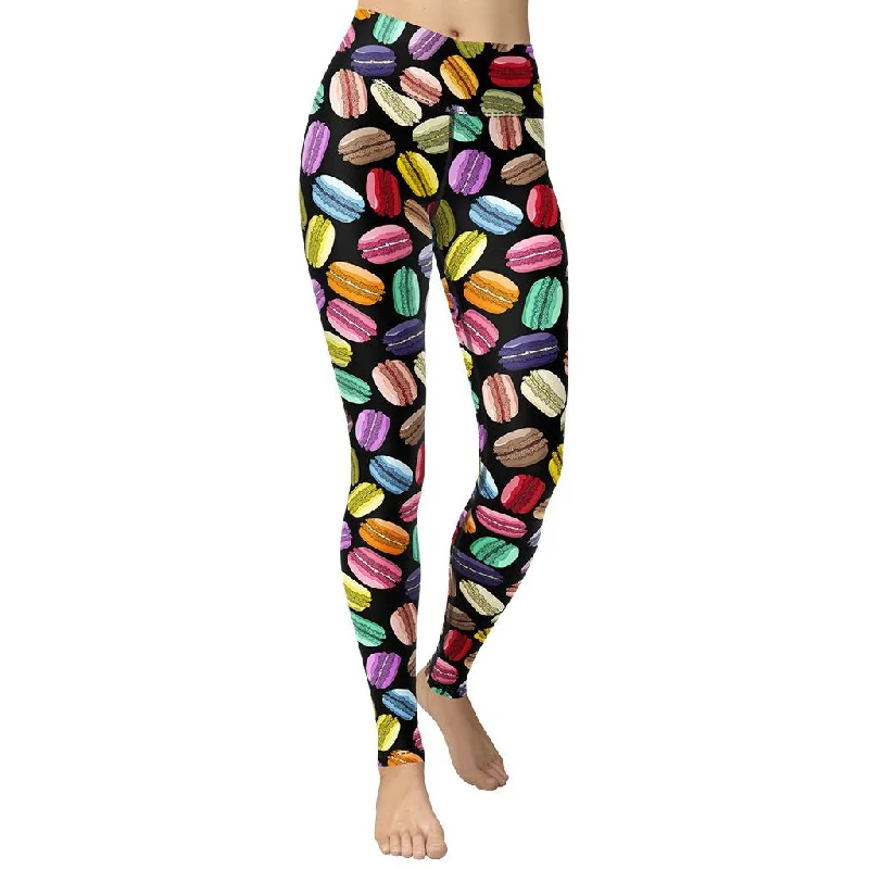 Macaroons Pattern Yoga Leggings