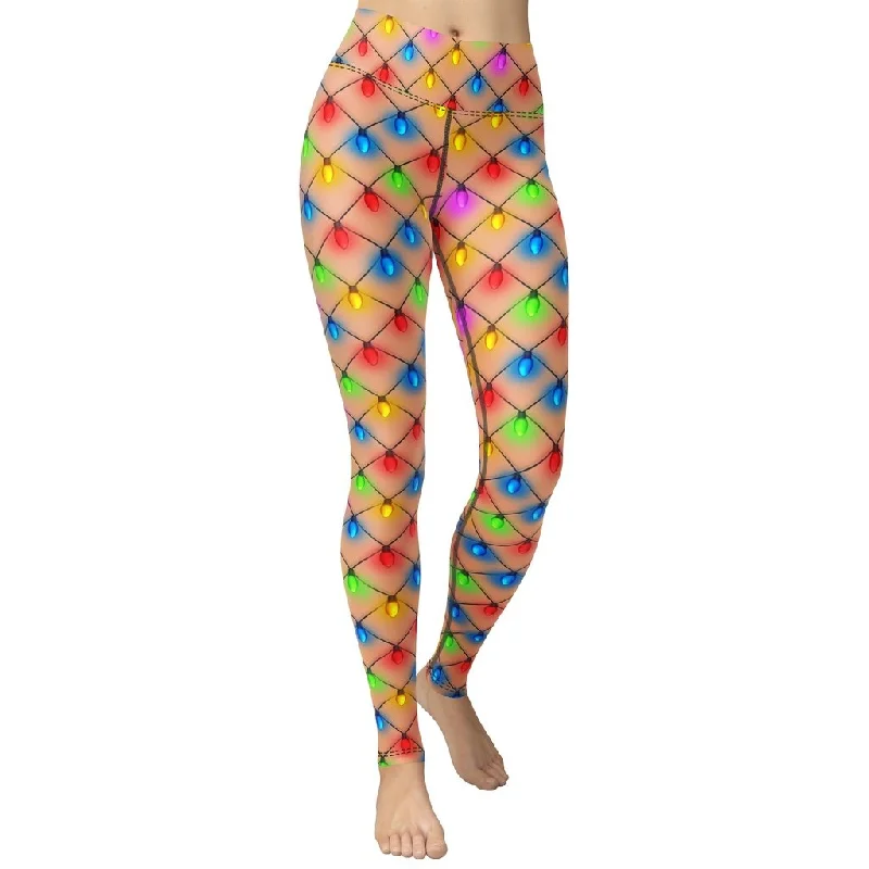 Naughty Christmas Lights Yoga Leggings