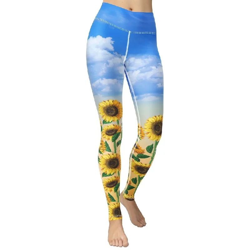 Sunflower Fields Yoga Leggings