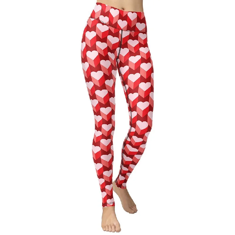 Valentine's Day Heart Yoga Leggings